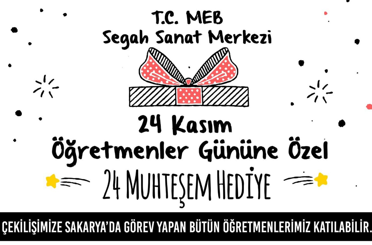 T.C. MEB SEGAH SANAT MERKEZİNDEN ÖĞRETMENLER GÜNÜ ÇEKİLİŞİ 